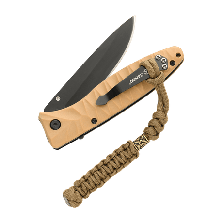 M-Tac Knife Lanyard Loopy Snake Scandinavian på en lommekniv tilføjer stil og funktionalitet, let at finde og trække op fra lommen.