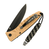 M-Tac Knife Lanyard Helix Skull med flettet paracord lanyard og skalle, tilføjer stil til lommeknive.