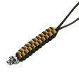 M-Tac Knife Lanyard Cuboid Skull i flätad paracord med dekorativ skallepärla i svart och tan design.