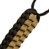 M-Tac Knife Lanyard Cuboid Skull in black and tan paracord design for tactical and stylish knife accessory.