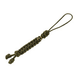 M-Tac Loopy Snake Skull Lanyard i flettet paracord 550, stilfuldt tilbehør til kniv eller lygte, fleksibel og holdbar, grøn farve.