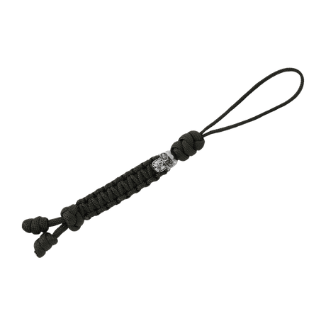 M-Tac Loopy Snake Skull Lanyard i flettet paracord, stilfuldt tilbehør til kniv eller udstyr, fleksibel og holdbar.