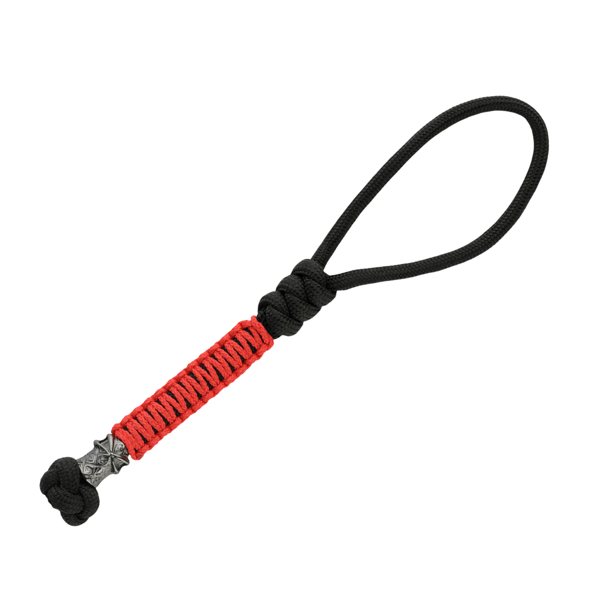 M-Tac Ninja Ver.2 Lanyard i flettet paracord med Ninja-motiv og cupronickel dekoration, ideel til kniv og udstyr af samme størrelse.