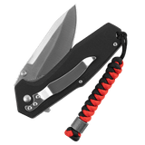 M-Tac Viper Cylindre Lanyard Stainless Steel med skandinavisk pynteperle og coiled paracord til kniv eller udstyr.