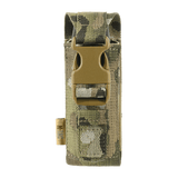 M-Tac Gasdåseholder Vertikal i camouflagemønster med Woojin-lås, justerbar størrelse, til montering på bælte via MOLLE-systemet.