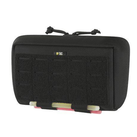 M-Tac Admin Pouch Large Elite i slidstærk Cordura med velcro til patches, ideel til taktisk udstyr og opbevaring.