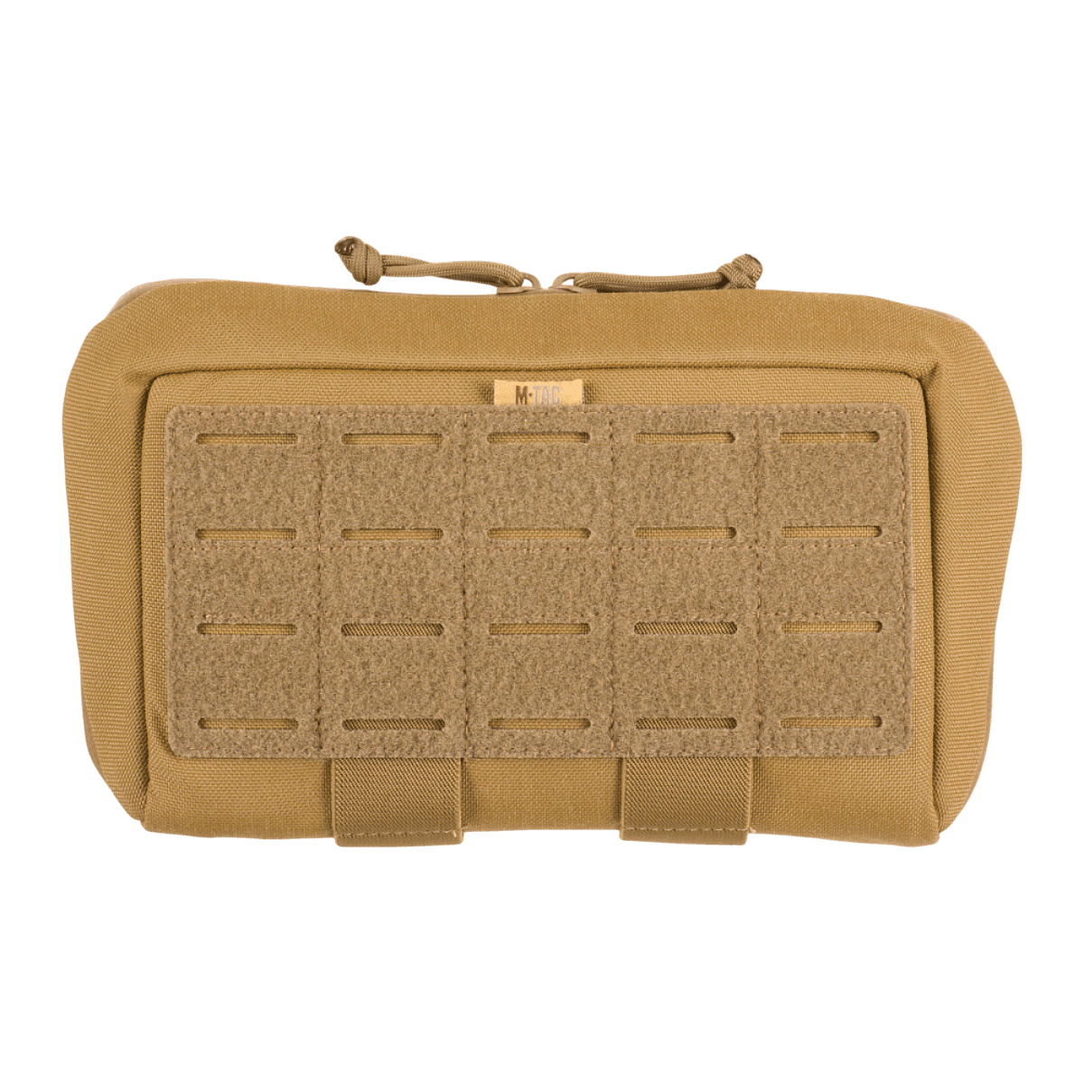 M-Tac Admin Pouch Large Elite i slidstærkt Cordura 500D materiale med velcro-panel til patches, perfekt til taktisk udstyr og opbevaring.