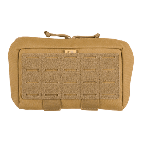 M-Tac Admin Pouch Large Elite i slidstærkt Cordura 500D materiale med velcro-panel til patches, perfekt til taktisk udstyr og opbevaring.