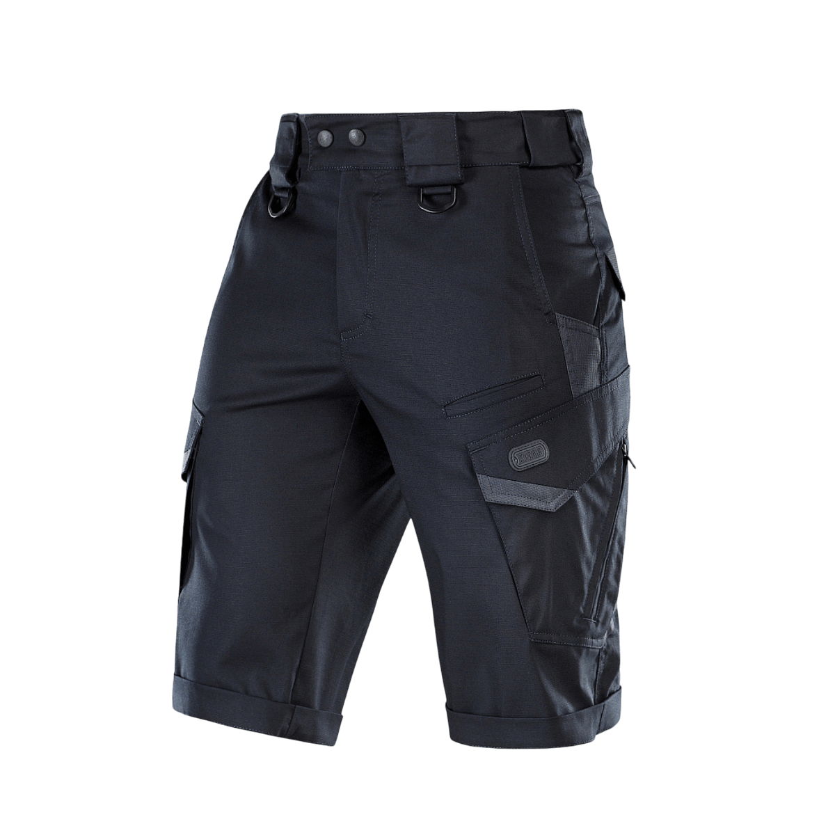 M-Tac Shorts Aggressor Gen.II Flex i sort rip-stop materiale med taktisk design og Teflon-belægning, vand- og smudsafvisende.