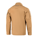 M-Tac Jakke Patrol Flex set bagfra, viser design, velcro-kits og forstærket skulderparti til taktisk brug. Komfortabel og praktisk jakke.