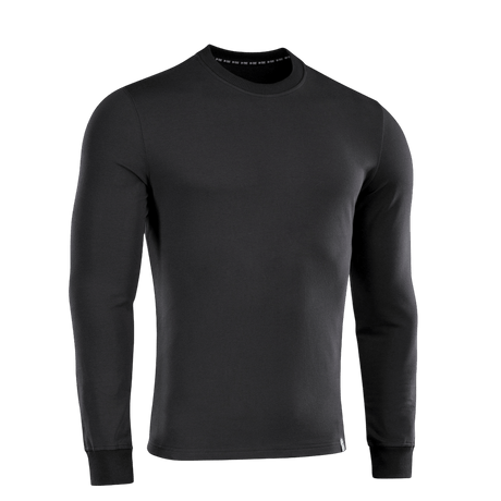 M-Tac Pullover 4 Seasons minimalistisk design, rund hals, alsidig sort farve, 95% bomuld, perfekt til taktisk og hverdag brug. Vægt 280 g/m².