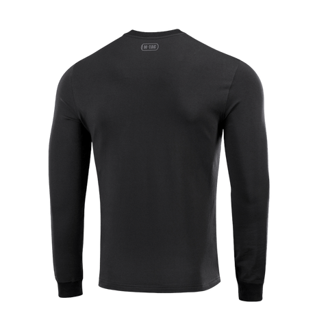 M-Tac Pullover 4 Seasons i sort, minimalistisk design, 95% bomuld og 5% elastan, velegnet til hele året, set bagfra