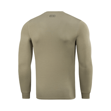 M-Tac Pullover 4 Seasons i beige, minimalistisk design, fremstillet af bomuld og elastan, perfekt til taktisk og hverdagsbrug hele året.