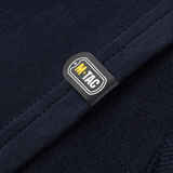 M-Tac Pullover 4 Seasons i marineblå med robust syning og mærke. Perfekt til hverdags- og taktisk brug hele året.