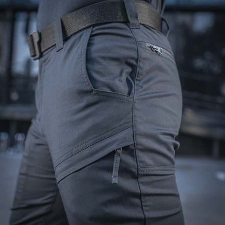 Nærbillede af M-Tac Tactical Bukser Patrol Gen II Flex med fleksible lommer og bælte