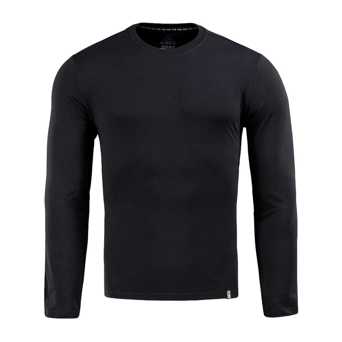 M-Tac Long-sleeve T-shirt 93/7 i sort til hverdagsbrug, uniformer, sport, jagt og friluftsliv, lavet af 93% bomuld og 7% elastan, holdbar og komfortabel.