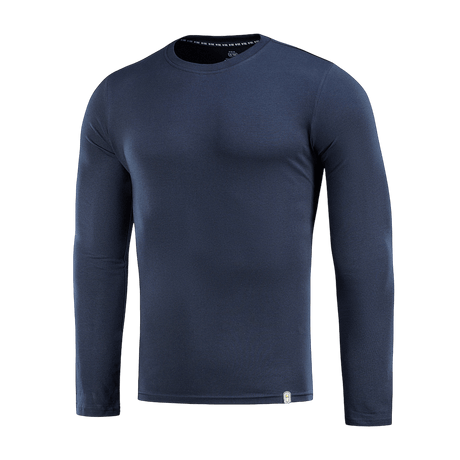 M-Tac Long-sleeve T-shirt 93/7 i marineblå, lavet af 93% bomuld og 7% elastan, velegnet til hverdagsbrug, sport og friluftsliv.