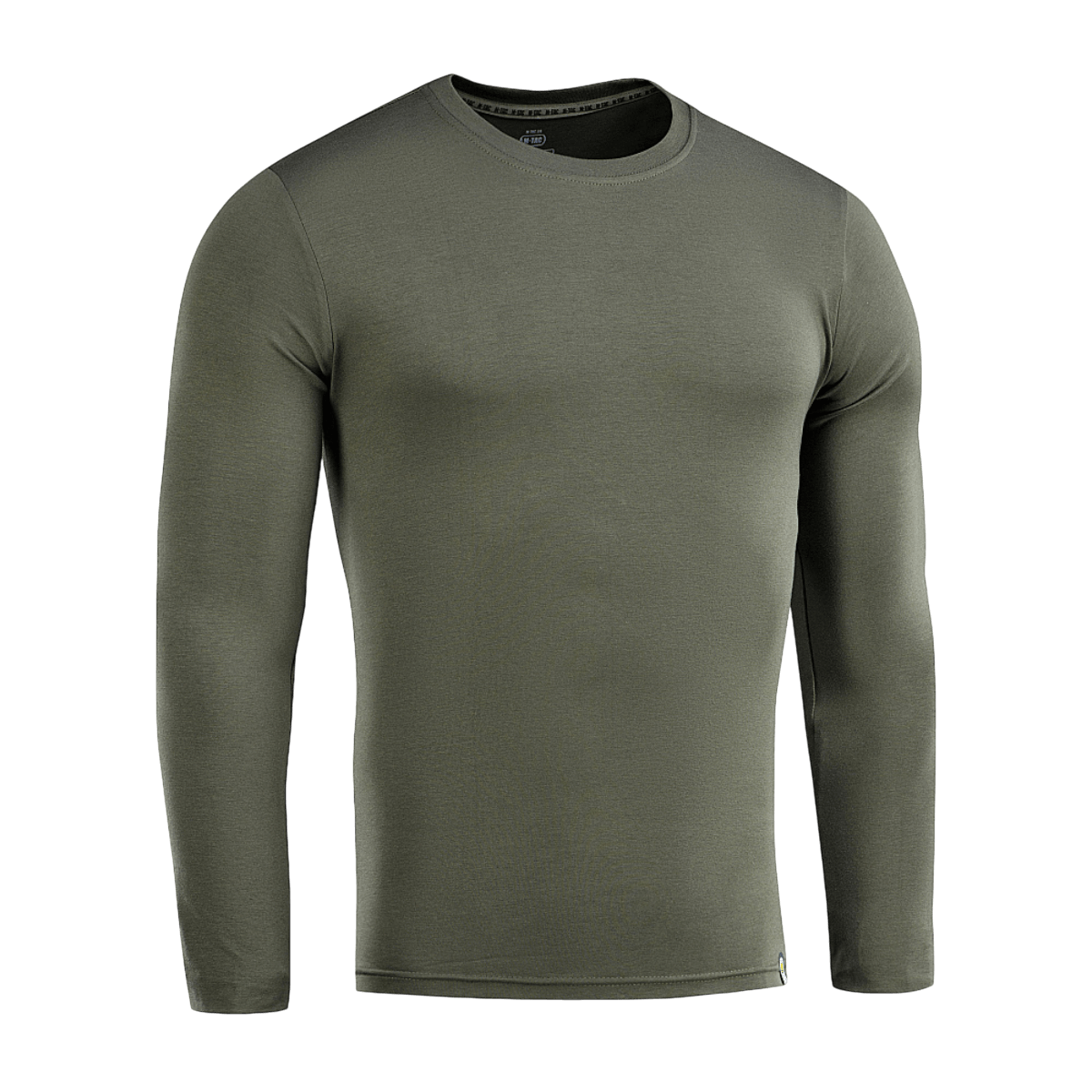M-Tac Long-sleeve T-shirt 93/7 i olivengrøn, lavet af 93% bomuld og 7% elastan, velegnet til hverdag, uniformer, sport og friluftsliv