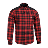 Rød M-Tac Redneck Skjorte med plaid-mønster i must-have stil til taktisk brug og hverdag, velegnet til byliv og fritid.