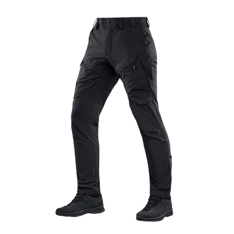 M-Tac Bukser Rubicon Flex i sort med cargo-lomme, lavet af 4-Way Stretch stof, ideel til træning og fritid. Komfortable og åndbare.
