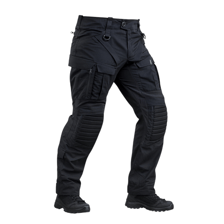 M-Tac Bukser STURM NyCo Extreme Gen.II sorte taktiske bukser med forstærkede knæ og fleksible indlæg, lavet af NYCO Extreme-materiale.