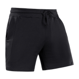 M-Tac Shorts Sport Fit Cotton i sort, designet med elastisk talje og sidelommer, ideel til træning og sommeraktiviteter.