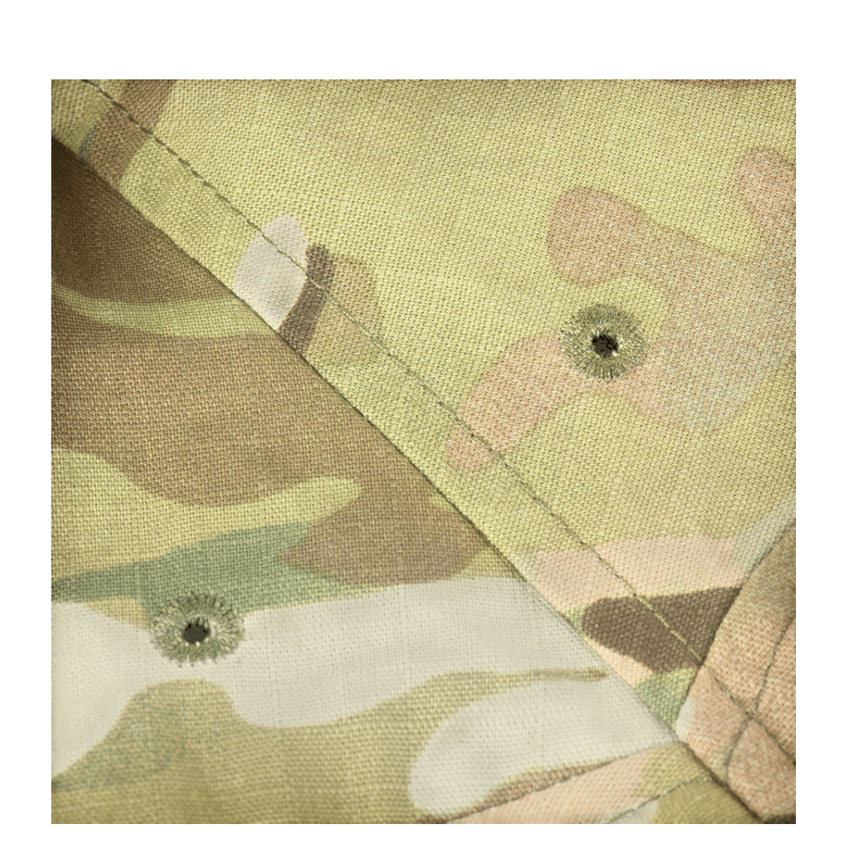 M-Tac Bukser Army Gen. II NYCO Extreme stof i camouflage, holdbart og åndbart materiale, tæt på billeddetalje