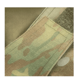 Detalje af M-Tac Feltjakke NYCO Extreme i Multicam mønster, fremstillet af holdbart NYCO Extreme-stof.