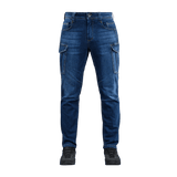 M-Tac Jeans Aggressor i slidstærkt denim med taktisk funktionalitet og rummelige lommer, ideelle til komfort og bevægelsesfrihed.