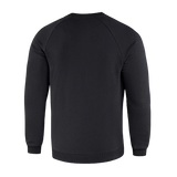 M-Tac Cotton Sweatshirt i sort set bagfra, lavet af 100% bomuld, ideel til løb og fitness, med ribkanter for komfort.