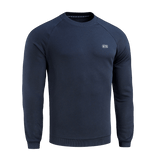 M-Tac Cotton Sweatshirt i navyblå, 100% bomuld, perfekt til sport og hverdagsbrug med komfortabel pasform og ribkanter.