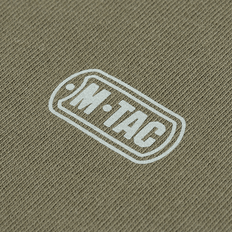 M-Tac Cotton Sweatshirt logo på olivengrøn bomuldsstof