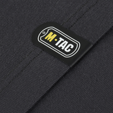 Detalje af M-Tac T-shirt 93/7 Summer med logo, viser elastisk bomuldsstof