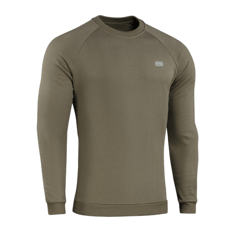 M-Tac Sweatshirt Cotton Hard med reflekterende logo, varm 100% bomuldsdesign, løs pasform og ribkanter for komfort hele dagen.