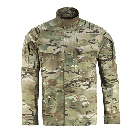 M-Tac Jakke Sturm NYCO Extreme i Multicam mønster, lavet af slidstærkt stof med YKK lynlåse, til militært brug.