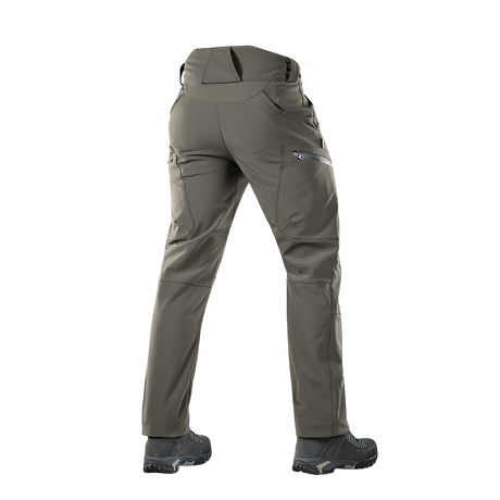 M-Tac Bukser Soft Shell Vinter set bagfra med høj talje og fleecefor for varme og komfort.