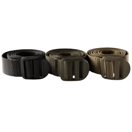 M-Tac Kompressionsrem i sort, grøn og brun, praktisk utility-bælte af 100% nylon til vandreture og militærbrug.