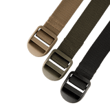 M-Tac Kompressionsrem i tre farver: brun, grøn og sort, lavet af robust 100% nylon. Perfekt til at fastgøre ekstra udstyr på rygsække.