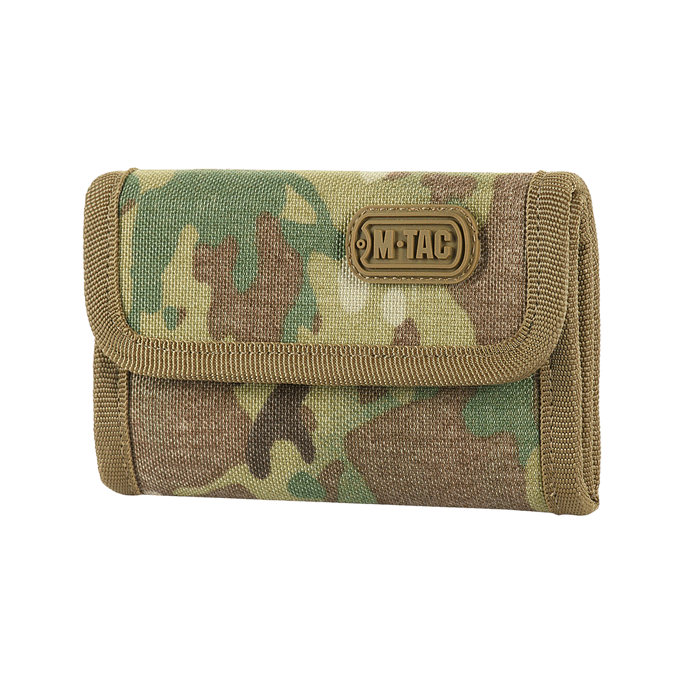 M-Tac Pung Elite Gen.II i Camouflage med solid Cordura 500D stof og YKK lynlåse, ideel til kontanter, kort og dokumenter.