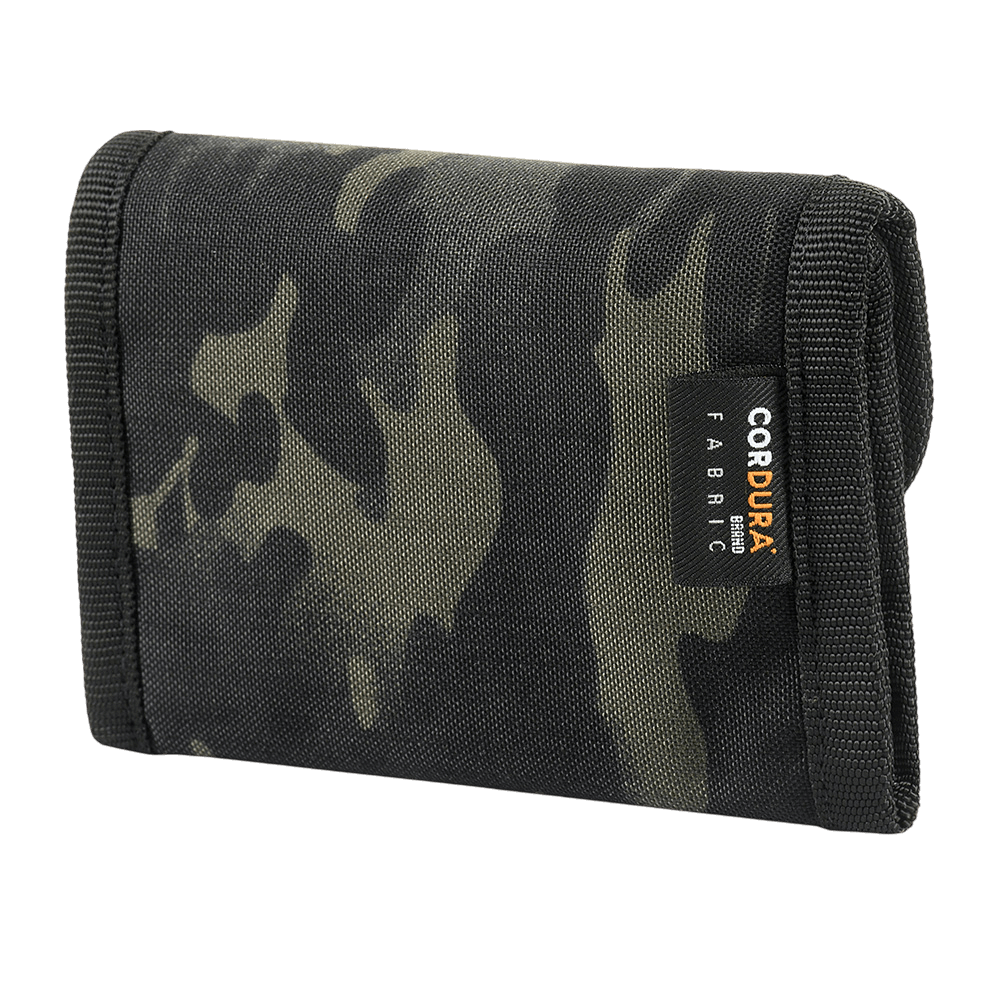 M-Tac Pung Elite Gen.II i robust Cordura 500D med camouflage mønster og YKK lynlåse, egnet til kontanter og kort.