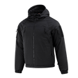 M-Tac Alpha Gen.III Pro Vinterjakke i sort med justerbar hætte, vandtæt nylon, G-Loft isolering, komfort op til -20° C, for hverdagsbrug.