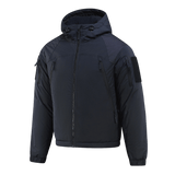 M-Tac Alpha Gen.III Pro Vinterjakke i sort med justerbar hætte og vandtæt materiale. Ideel til kolde temperaturer.