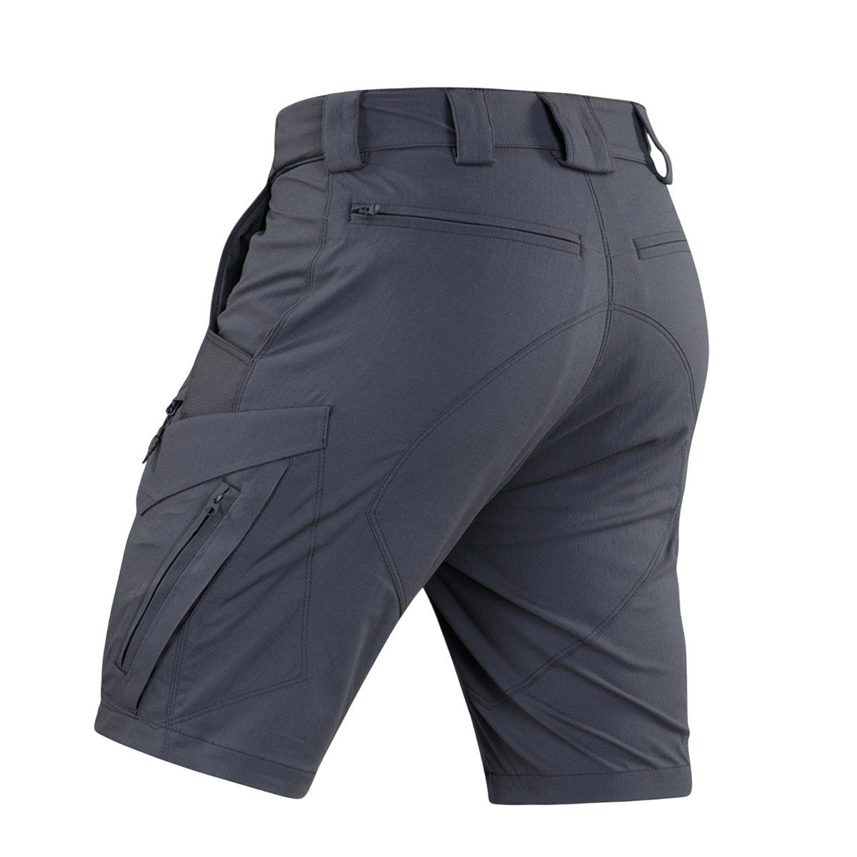 M-Tac Aggressor Summer Flex Shorts set bagfra, letvægts-taktiske shorts af Flex Rip-Stop stof, med mange funktionelle lommer.