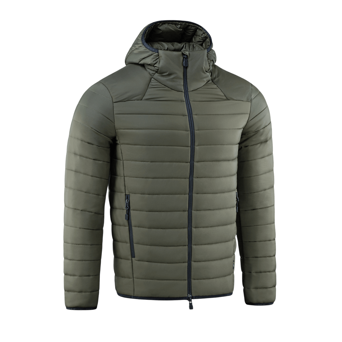 M-Tac Stalker Gen.III Jakke i olivengrøn med hætte, let design og høj komfort, velegnet til overgangssæsonen.