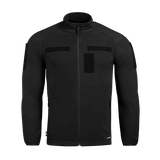 M-Tac Combat Fleece Polartec Jakke i sort, perfekt til taktisk brug, med YKK lynlåse, Velcro-paneler og termoregulering.