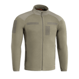 M-Tac Combat Fleece Polartec Jakke i beige med YKK lynlåse, perfekte til taktisk brug og komfortabel bærekomfort, ideel til kølige klimaer.