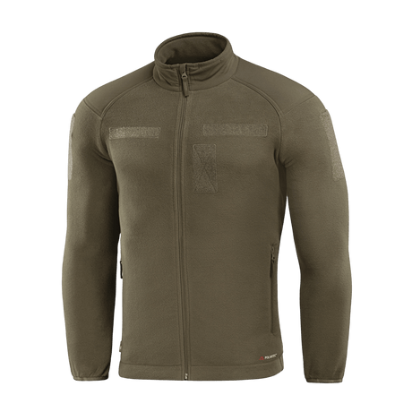 M-Tac Combat Fleece Polartec Jakke med Polartec® fleece og YKK lynlåse, perfekt til taktisk og casual brug, mosgrøn farve.