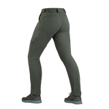 M-Tac Bukser Aggressor Summer Flex Dame i grøn, letvinte og åndbare taktiske bukser til kvinder med Rip-Stop nylonstof og YKK-lukninger.