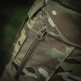 M-Tac Shorts STURM Gen.II Nyco Extreme med camouflage-mønster, lynlåsdetalje, designet til taktisk brug og outdoor-aktiviteter.