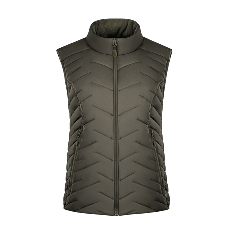 M-Tac Damevest Primaloft i oliven, kvinders funktionel vest, slidstærk og vandafvisende, beskytter mod kulde og let regn.